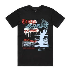 Custom Layered Graphic Contrast T-Shirt - Style 013C2E