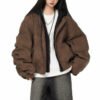 Custom Vintage-Washed Layered Hood PU Jacket MY8011 - Style 211924 - product detail view 2 Custom Vintage-Washed Layered Hood PU Jacket MY8011 - Style 211924 - product detail view 2
