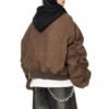 Custom Vintage-Washed Layered Hood PU Jacket MY8011 - Style 211924 - product detail view 3 Custom Vintage-Washed Layered Hood PU Jacket MY8011 - Style 211924 - product detail view 3