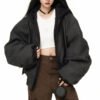 Custom Vintage-Washed Layered Hood PU Jacket MY8011 - Style 211924 - product detail view 4 Custom Vintage-Washed Layered Hood PU Jacket MY8011 - Style 211924 - product detail view 4