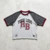 Custom Distressed Layered Raglan Cropped T-Shirt - Style 4A6F98 - product detail view 2