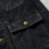 Custom Leather Collar Canvas Utility Jacket - Style 5E2A9B - product detail view 10 Custom Leather Collar Canvas Utility Jacket - Style 5E2A9B - product detail view 10