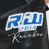 Custom Embroidered Patch Leather-Look Streetwear Shorts - Style 1A7797 - product detail view 4 Custom Embroidered Patch Leather-Look Streetwear Shorts - Style 1A7797 - product detail view 4
