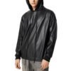 Custom Black Leather-Look Pullover Hoodie | 97B3 - Style 97B361 - product detail view 3 Custom Black Leather-Look Pullover Hoodie | 97B3 - Style 97B361 - product detail view 3