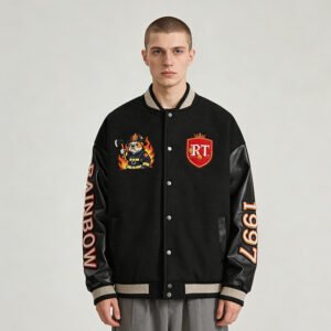 Custom Embroidered Leather-Sleeve Varsity Jacket - VW-VJ-24739 - Style 9AAE88