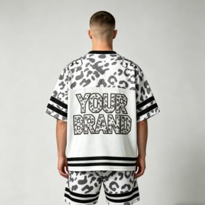 Custom Leopard Mesh Oversized T-Shirt - Style 258594