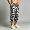 Custom Leopard Print Cropped Drawstring Pants - Style 482CA0 - product detail view 4