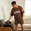 Custom Leopard Print Polo Streetwear Set - Style 24CE7E - product detail view 3
