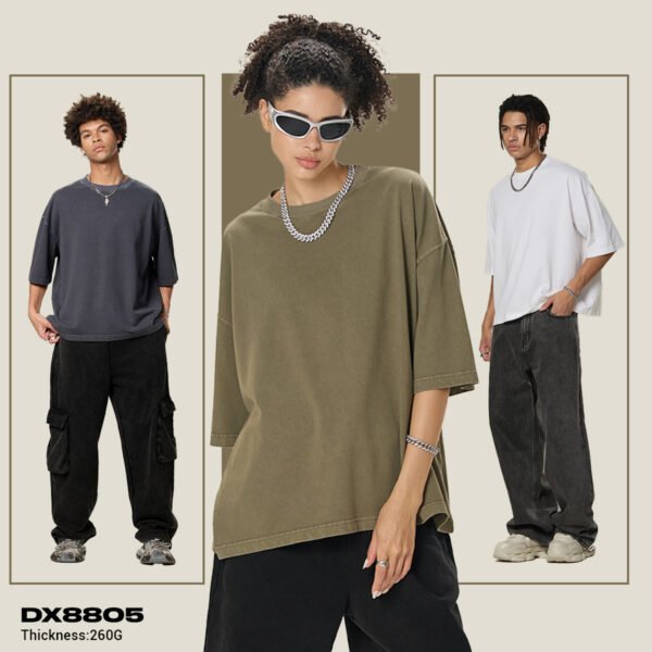 Custom Light-Wash Boxy T-Shirt - DX8805 - Style 127BE8 - product detail view 2