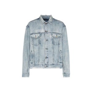 Light-wash denim jacket with workwear pockets