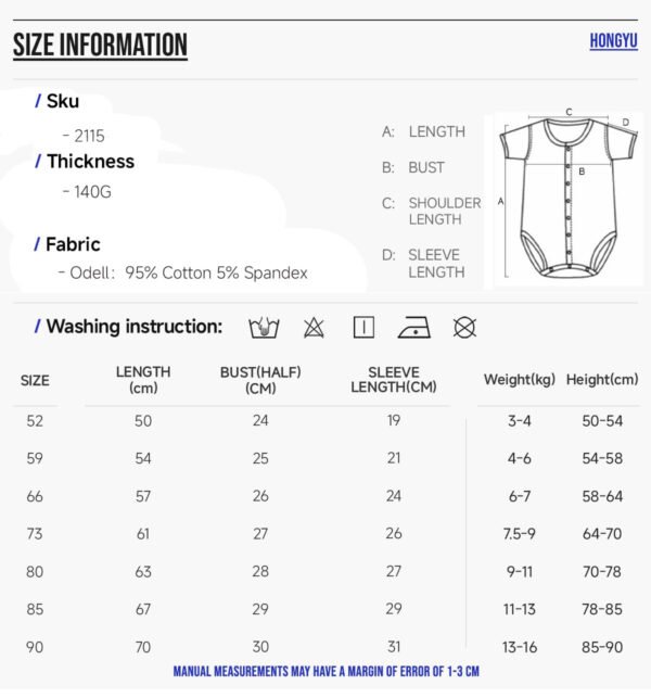 Custom Lightweight Long-Sleeve Baby Romper - Style C29311 - product detail view 6 Custom Lightweight Long-Sleeve Baby Romper - Style C29311 - product detail view 6