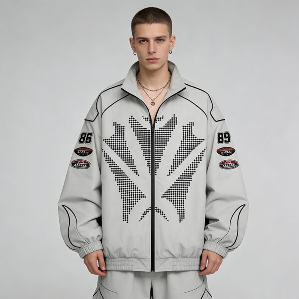 Custom Lightweight Racing Detail Bomber Jacket - Style 2290AF - product detail view 6 Custom Lightweight Racing Detail Bomber Jacket - Style 2290AF - product detail view 6