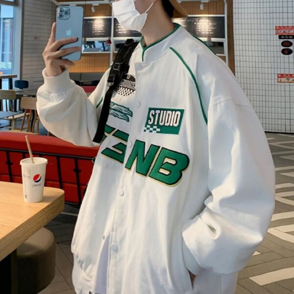 Custom Lightweight Piped Varsity Bomber Jacket - Style 0AD99B - product detail view 5