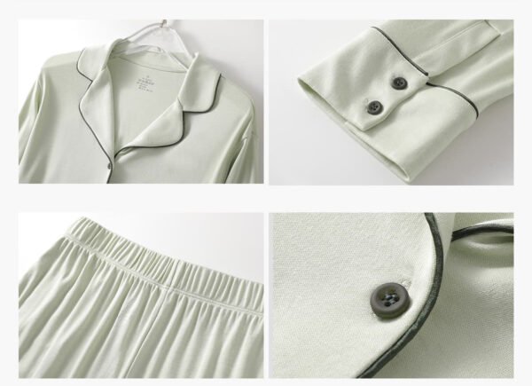 Custom Long-Sleeve Button-Front Pajama Set - Style 946F13 - product detail view 9 Custom Long-Sleeve Button-Front Pajama Set - Style 946F13 - product detail view 9