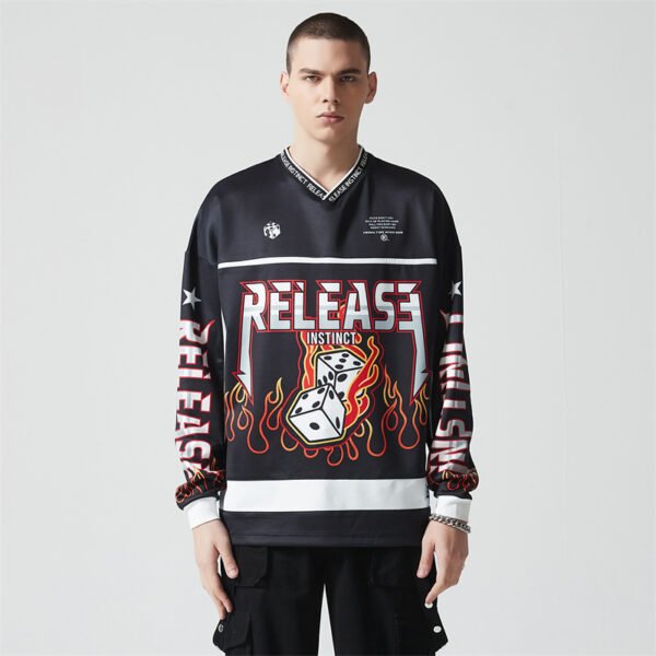 Custom Long-Sleeve Graphic Polo Jersey | - Style 7CE215 Custom Long-Sleeve Graphic Polo Jersey | - Style 7CE215