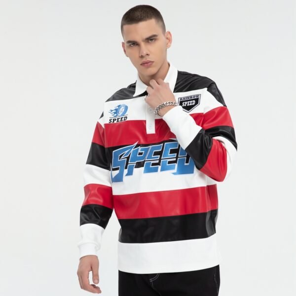 Custom Long-Sleeve Graphic Polo Jersey | - Style 7CE215 - product detail view 5 Custom Long-Sleeve Graphic Polo Jersey | - Style 7CE215 - product detail view 5