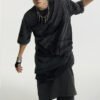 Custom Acid-Wash Longline Layered T-Shirt - Style 528C42 - product detail view 3