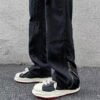 Custom Black Loose Cargo Pants with Side Zippers - Style 35EADB - product detail view 2 Custom Black Loose Cargo Pants with Side Zippers - Style 35EADB - product detail view 2