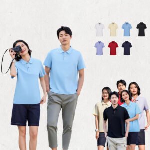 Unisex short-sleeve polo shirts in multiple colors