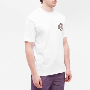 Men's white graphic chest print t-shirt