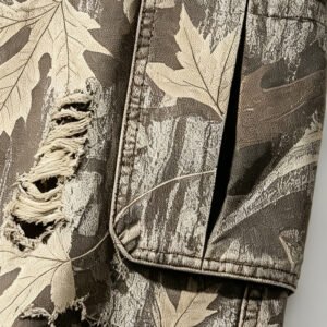 Custom Maple Camo Distressed Cargo Capri Pants - Style A80B55