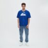 Custom Blue Mesh Applique Number Jersey - Style DEEB42 - product detail view 2