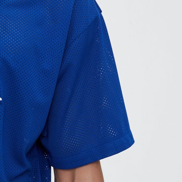 Custom Blue Mesh Applique Number Jersey - Style DEEB42 - product detail view 6