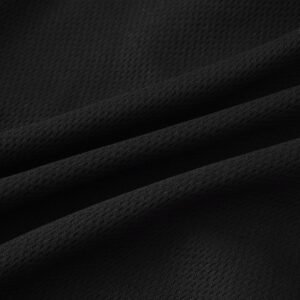 Close-up of black mesh basketball shorts fabric