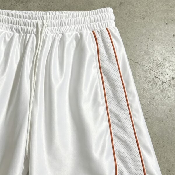 Custom Piped Mesh Panel Capri Basketball Pants | - Style 4E8E5D - product detail view 7 Custom Piped Mesh Panel Capri Basketball Pants | - Style 4E8E5D - product detail view 7