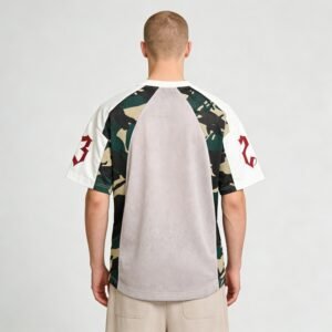 Custom Mesh Panel Camouflage Streetwear Jersey - Style 61E4F5