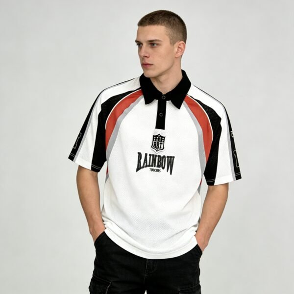 Custom Mesh Panel Polo Shirt | - Style A8A4DD - product detail view 6 Custom Mesh Panel Polo Shirt | - Style A8A4DD - product detail view 6