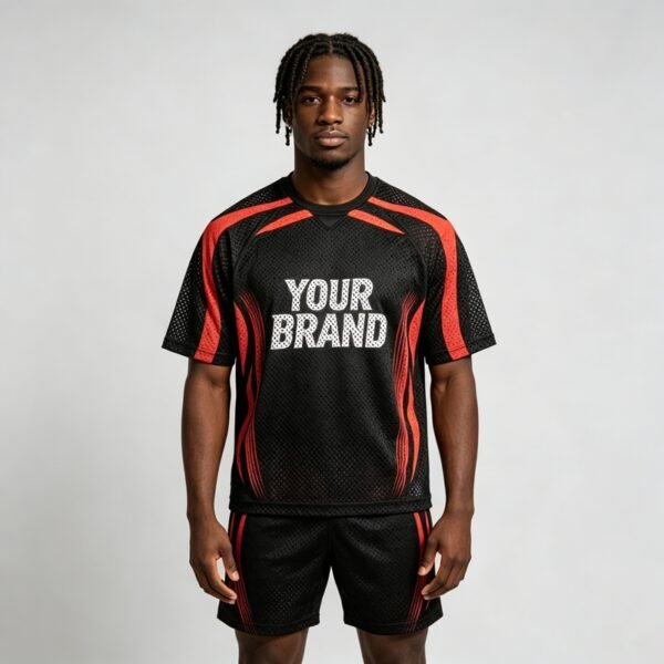 Custom Mesh Panel Sport Jersey Tee - Style C6981D - product detail view 2 Custom Mesh Panel Sport Jersey Tee - Style C6981D - product detail view 2
