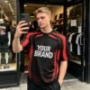 Custom Mesh Panel Sport Jersey Tee - Style C6981D - product detail view 6 Custom Mesh Panel Sport Jersey Tee - Style C6981D - product detail view 6
