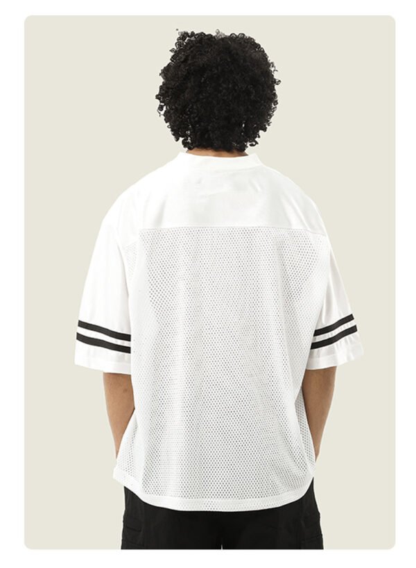 Custom 240 GSM Mesh V-Neck Stripe Sleeve Jersey | VW-JR240 - Style 412EB5 - product detail view 7 Custom 240 GSM Mesh V-Neck Stripe Sleeve Jersey | VW-JR240 - Style 412EB5 - product detail view 7