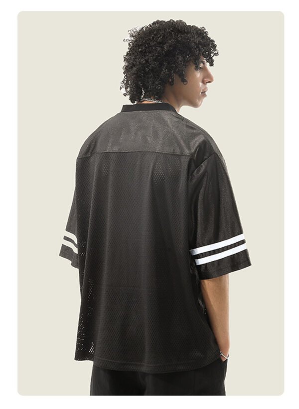 Custom 240 GSM Mesh V-Neck Stripe Sleeve Jersey | VW-JR240 - Style 412EB5 - product detail view 9 Custom 240 GSM Mesh V-Neck Stripe Sleeve Jersey | VW-JR240 - Style 412EB5 - product detail view 9