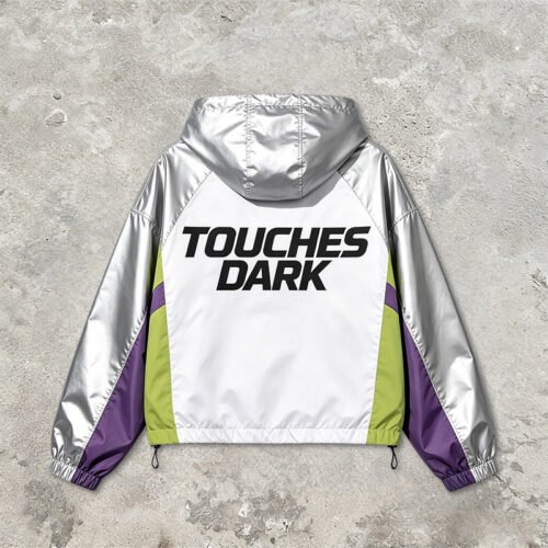 Custom Metallic Color-Block Hooded Mobility Jacket - Style 296BC7