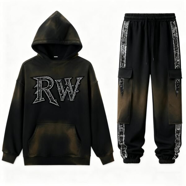 Custom Mint Fleece Hoodie and Jogger Set - Style 62C306 - product detail view 3 Custom Mint Fleece Hoodie and Jogger Set - Style 62C306 - product detail view 3