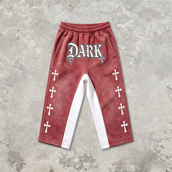 Custom Mirrored Panel Cropped Streetwear Pants - Style 928D09 - product detail view 10 Custom Mirrored Panel Cropped Streetwear Pants - Style 928D09 - product detail view 10