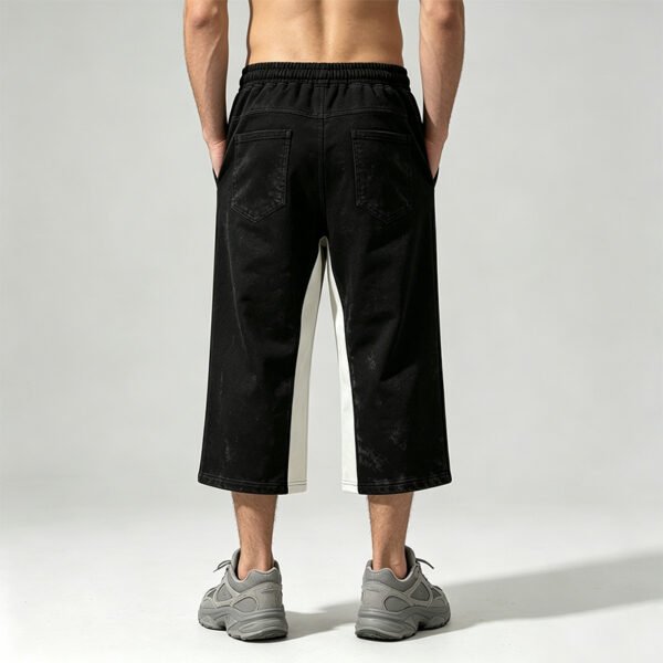 Custom Mirrored Panel Cropped Streetwear Pants - Style A74590 - product detail view 7 Custom Mirrored Panel Cropped Streetwear Pants - Style A74590 - product detail view 7
