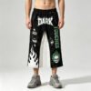Custom Mirrored Panel Cropped Streetwear Pants - Style A74590 - product detail view 8 Custom Mirrored Panel Cropped Streetwear Pants - Style A74590 - product detail view 8