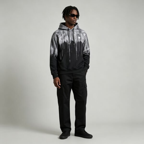 Custom Mirrored Spray-Fade Heart Embroidery Hoodie - Style 984F24 - product detail view 7 Custom Mirrored Spray-Fade Heart Embroidery Hoodie - Style 984F24 - product detail view 7