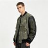 Custom Mixed-Material Varsity Jacket - 1248FFD1 - Style 1248FF - product detail view 4