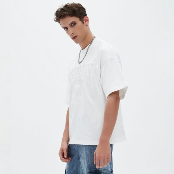 Custom Mock Neck Boxy Oversized T-Shirt - Style 1C7BEC - product detail view 3 Custom Mock Neck Boxy Oversized T-Shirt - Style 1C7BEC - product detail view 3