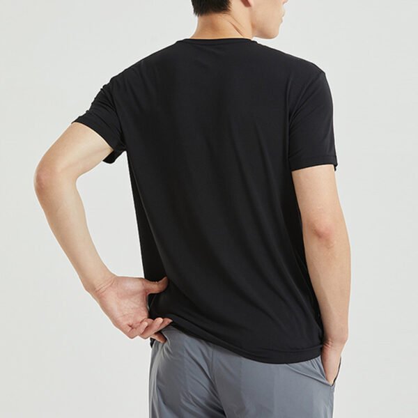 Custom Dark Modal O-Neck Slim Fit T-Shirt - Style 32C71D - product detail view 3 Custom Dark Modal O-Neck Slim Fit T-Shirt - Style 32C71D - product detail view 3