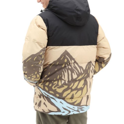 Custom Mountain Graphic Hooded Puffer Coat - Style 5009B4 Custom Mountain Graphic Hooded Puffer Coat - Style 5009B4