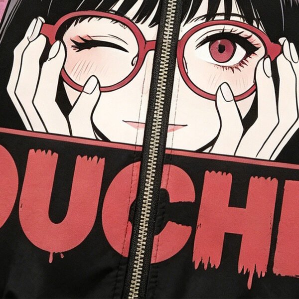 Custom Multi-Panel Graphic Hooded Streetwear Jacket - Style 7A3D59 - product detail view 7