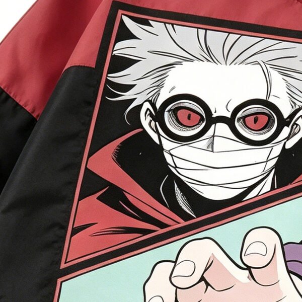 Custom Multi-Panel Graphic Hooded Streetwear Jacket - Style 7A3D59 - product detail view 8