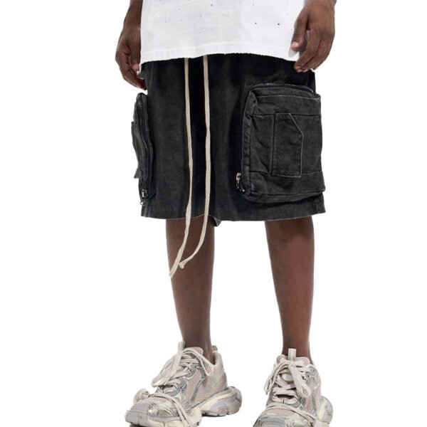 Custom Multi-Pocket Drawstring Cargo Shorts - Style 382B5D - product detail view 3 Custom Multi-Pocket Drawstring Cargo Shorts - Style 382B5D - product detail view 3