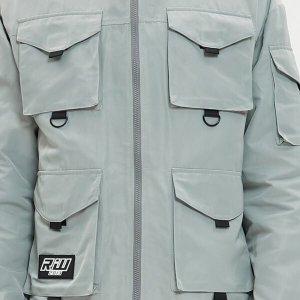 Custom Multi-Pocket Hooded Utility Jacket - Style 034D13 - product detail view 9 Custom Multi-Pocket Hooded Utility Jacket - Style 034D13 - product detail view 9