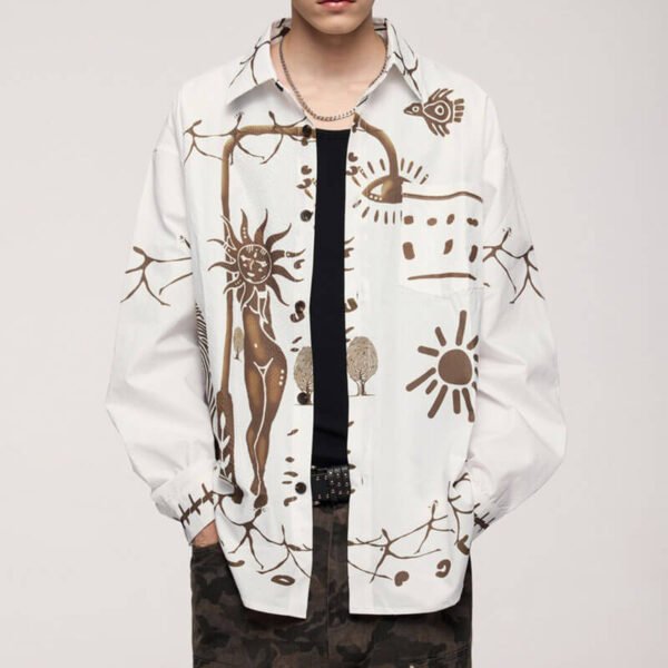 Custom Mural Print Seersucker Long Sleeve Shirt - Style 403807 - product detail view 3 Custom Mural Print Seersucker Long Sleeve Shirt - Style 403807 - product detail view 3